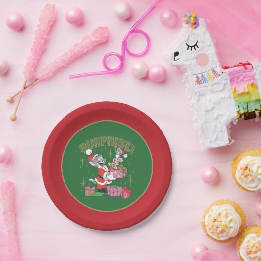 Assiettes En Carton Tom, Jerry et Nibbles Holiday Surprise (Fête)