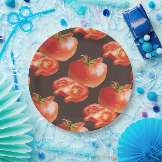 Assiettes En Carton Tomate fraîche (Fête)