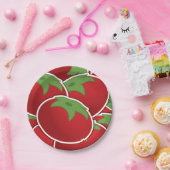 Assiettes En Carton Tomate funky (Fête)