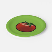 Assiettes En Carton tomate rouge de fruit (Angle)