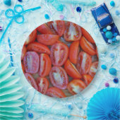 Assiettes En Carton Tomates fraîchement coupées (Fête)