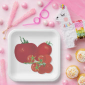 Assiettes En Carton Tomates rouges mûres (Fête)