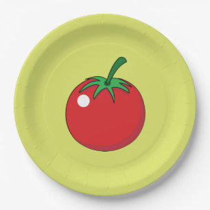Assiettes En Carton Tomato rouge