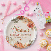 Assiettes En Carton Tombe en amour Boho Terracotta Citrouille Fête des (Fête)