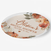 Assiettes En Carton Tombe en amour Boho Terracotta Citrouille Fête des (Angle)