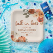 Assiettes En Carton Tombe en amour Boho Terracotta Citrouille Fête des (Fête)