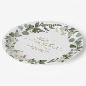 Assiettes En Carton Tombe en amour Mariage Citrouille de verdure (Angle)