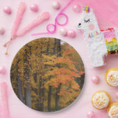 Assiettes En Carton Tombe Feuilles Tulipes peupliers (Fête)