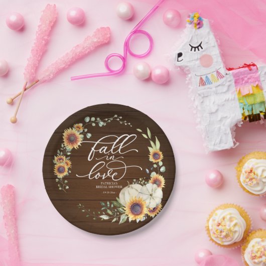 Assiettes En Carton Tomber amoureux de la verdure Soleils jaunes Baby  (Fête)