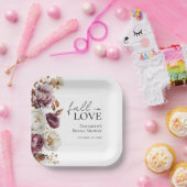 Assiettes En Carton Tomber amoureux Mariage Automne Bourgogne Enterrem (Fête)