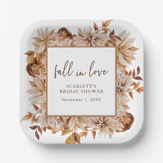 Assiettes En Carton Tomber dans l'amour (Recto)