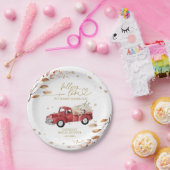 Assiettes En Carton Tomber dans l'amour Citrouille Baby shower d'autom (Fête)