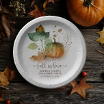 Assiettes En Carton Tomber dans l'amour Rustique Élégant Citrouille<br><div class="desc">C'est le moment de se mettre à l'aise dans ces vibes d'automne ! Notre design de célébration Fall in Love est tout ce que vous ressentez automne,  mêlant élégance chic avec les vibrations de la nature chill.</div>