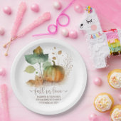 Assiettes En Carton Tomber dans l'amour Rustique Élégant Citrouille (Fête)
