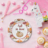 Assiettes En Carton Tomber dans Love Plates Citrouille Fête des mariée (Fête)