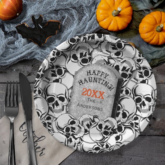 Assiettes En Carton Tombstone et Skulls ID216