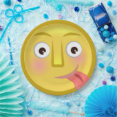 Assiettes En Carton Tongue Out Emoji Funny Goofy Face (Fête)