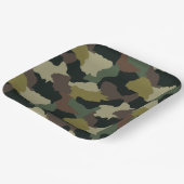Assiettes En Carton Tons Terre Camouflage Brown vert (Angulaire)
