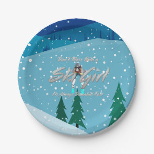 Assiettes En Carton TOP ne manquez pas une fille de ski