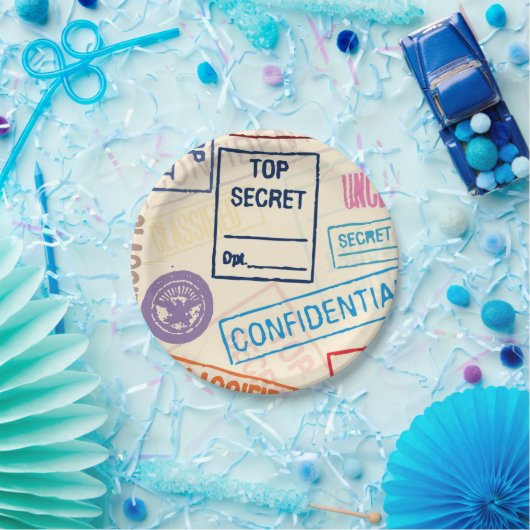 Assiettes En Carton Top secret - gardez (Fête)