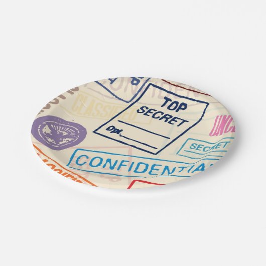 Assiettes En Carton Top secret - gardez (Angle)