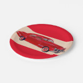 Assiettes En Carton Torpille rouge Pontiac (Angle)