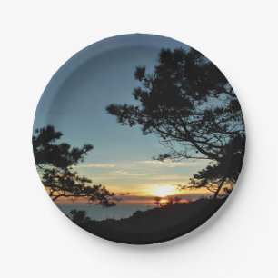 Assiettes En Carton Torrey Pine Sunset III Paysage californien