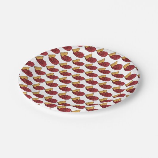 Assiettes En Carton Tortilla Chips et tremper Tomate Salsa Mexicain (Angle)