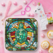 Assiettes En Carton Tortue de mer (Fête)