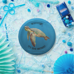 Assiettes En Carton Tortue de mer