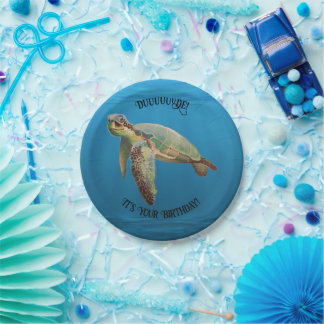 Assiettes En Carton Tortue de mer