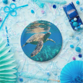 Assiettes En Carton Tortue de mer (Fête)