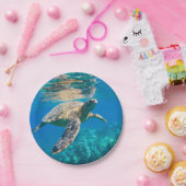 Assiettes En Carton Tortue de mer (Fête)