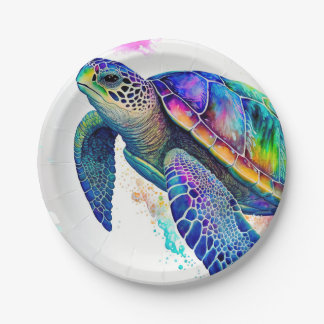 Assiettes En Carton Tortue de mer Océan Marine Life Beach Nature