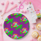 Assiettes En Carton Tortue en verre CKC Lil, Plaques à papier mauve (Fête)