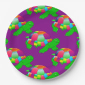 Assiettes En Carton Tortue en verre CKC Lil, Plaques à papier mauve (Devant)