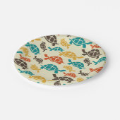 Assiettes En Carton Tortue multicolore (Angle)