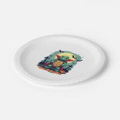 Assiettes En Carton Tortue Shell-o-Ween (Angle)
