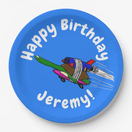 Assiettes En Carton Tortue volante (Devant)