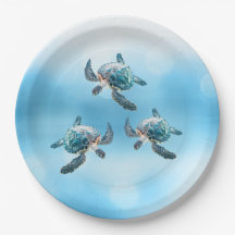 Tortues de mer 3D Océan Thème