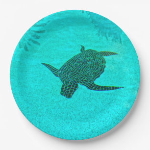 Assiettes En Carton Tortuga Turtle Mosaic sur l'île de Sanibel Floride