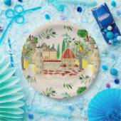 Assiettes En Carton Toscane, Toscane, Italie, olives, citrons,   (Fête)