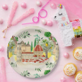 Assiettes En Carton Toscane, Toscane, Italie, olives, citrons,   (Fête)