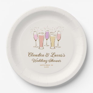 Assiettes En Carton Tostes Couple Mariage Mixte Fête de Mariage