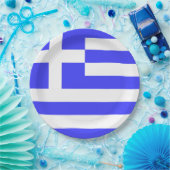 Assiettes En Carton Total du drapeau grec (Fête)