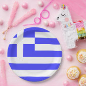 Assiettes En Carton Total du drapeau grec (Fête)
