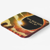 Assiettes En Carton Total éclipse solaire VILLE 8 avril 2024 lune de s (Angulaire)