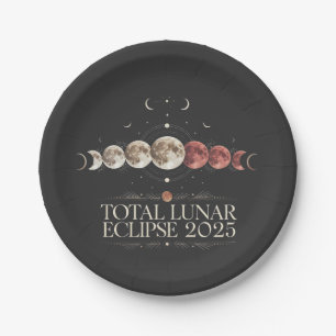 Assiettes En Carton Total Lunar Eclipse 2025 Astronomie Nord-Ouest des