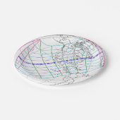Assiettes En Carton Total Solaire Eclipse 2024 Global Path (Angle)
