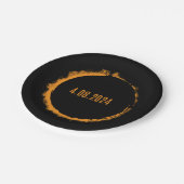 Assiettes En Carton Total Solaire Eclipse USA 8 avril 2024 (Angle)